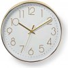 Hodiny nástenné okrúhle 30cm NEDIS CLWA015PC30GD zlaté
