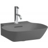 LAUFEN Ino závesné umývadielko s otvorom, s prepadom, 450 x 410 mm, matná grafitová, H8153017581041