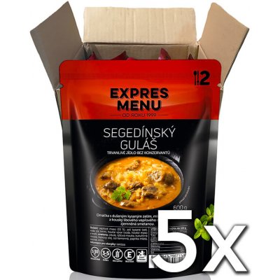 Expres menu Segedínsky guláš 2 porcie 600g | 5ks v kartóne