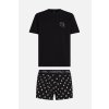 PYŽAMO KARL LAGERFELD IKON TEE + BOXER GIFT SET IKON MINI AOP BLACK