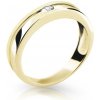 Danfil zlatý prsteň DF1710 zo žltého zlata s briliantom
