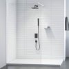 Erga Paris, sprchová zástena Walk-In 130x200 cm, 8mm číre sklo, biely matný profil, ERG-V02-PARIS-130x200-CL-WH