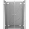 Mexen Lunar Dvojité sprchové dvere otváracie 150 cm, transparentné, biele - 834D-150-000-20-00