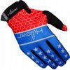 MOTOCYKLOVÉ RUKAVICE HUSAR CROSS red blue OFF ROAD ŠTVORKOLKA ENDURO
