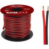 BLOW Kábel na reproduktory 2x0,75 mm čierny/červený 25 m