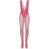 Pančuchové body Obsessive N112 XL/XXL červené