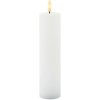 SIRIUS LED sviečka na batérie, vosk Sille, Ø 5 × 25 cm, biela, 2 × AA