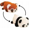 PLYŠOVÁ HRAČKA PANDA 2v1 PLYŠOVÁ HRAČKA MAZNAČIK ČERVENÝ MÝVAL PREKVAPENIE 37 cm