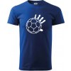 Hádzaná lopta ruka - Klasické pánske tričko vyššej gramáže - 2XL ( Kráľovská modrá )