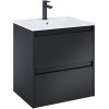 Roca Claudia skrinka 60x45.6x63.5 cm závesná kúpeľňová skrinka pod umývadlo čierna A857794532