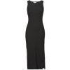 Calvin Klein Jeans Dlhé šaty SEAMING LONG RIB DRESS Čierna