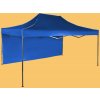 Expodom Párty stan 3x4,5m – oceľový, Modrá, 1 bočná plachta