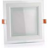 Mini LED panel štvorcový Glass zapustený 18W, 6400K, 1260lm, VT-1881G (V-TAC)