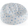 Sablio Sedací vak Cocoon Modré hviezdy na bielej - 75 x 45 x 35 cm
