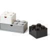 LEGO stolné boxy so zásuvkou Multi-Pack 3 ks - čierna, biela, šedá