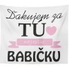 Sablio Deka Ďakujem za tú najlepšiu babičku: 150x120 cm