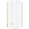 MEXEN/S - LIMA sprchovací kút 80x80, transparent, zlatá 856-080-080-50-00