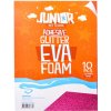Dekoračná pena A4 EVA Glitter ružová samolepiaca 2,0 mm, sada 10 ks