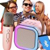 PRENOSNÝ BLUETOOTH REPRODUKTOR KARAOKE RGB SVETLO MIKROFÓN USB SD MINI JACK