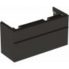 Geberit Skrinka pod dvojumývadlo Geberit Smyle Square, s dvomi zásuvkami: 118.4x61.7x47cm, Láva 500.356.JK.1