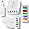 NABÍJAČKA SIEŤOVÁ FAST CHARGE / 5x USB 48W / QC ZÁSTRČKA / VÝKONNÁ KOCKA ELP