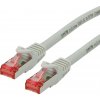 Roline 21.15.2606 RJ45 sieťové káble, prepojovacie káble CAT 6 S/FTP 7.50 m sivá dvojžilový tienený, bez halogénov, samozhášavý 1 ks; 21.15.2606