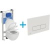 Ideal Standard Tesi WC Set - Závesné WC AQUABLADE s inštalačným systémom ProSys, ovládacie tlačidlo biele, sedátko so SoftClose