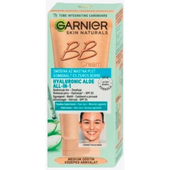 Garnier Skin Naturals BB Cream Hyaluronic Aloe All-In-1 SPF25 bb krém Medium 50 ml