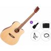 SX SD204CE Premium SET Natural Elektroakustická gitara Dreadnought