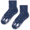 Dámske vianočné froté ponožky modré, veľ. 35-37