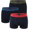 TOMMY HILFIGER - boxerky 3PACK signature cotton essentials dark color with indigo & olive waist - limitovaná edícia-XXL (112-123 cm)