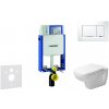 Geberit Kombifix - Modul na závesné WC s tlačidlom Sigma30, biela/lesklý chróm + Duravit D-Code - WC a doska, Rimless, SoftClose 110.302.00.5 NH5