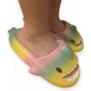 Detské ružovo-zelené šľapky SHARK