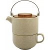 BREDEMEIJER Umea Čajová kanvica s hrnčekom, hlinená, kamenina, obsah: 0,50 litra, výška: 210 mm