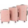 Sada 3 kufrů T-class 628, (růžová) TSA zámek, velikost M, L, XL