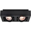 GTV Stropní svítidlo Loid, 4700, AC 220–240 V, 50/60 Hz, IP 20, 2*GU10, ES11, dvojité, černé