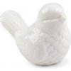 Porcelánový vtáčik - 1 ks biela
