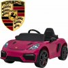 JOKO Elektrické autíčko Porsche Spyder RS 718, Displej MP4, Kožené sedadlo, penové kolesá, FM rádio, ružové