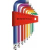 PB Swiss Tools PB 212.H-10 RB Zástrčné klíče inbus 1,5 ÷ 10 mm, s kul.hlavou (Sada 9 dílů)
