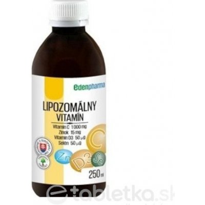 EDENPharma LIPOZOMÁLNY VITAMÍN C + Zn + D3 + Se 250 ml