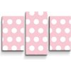Sablio Obraz - 3-dílný Biele bodky - 75x50 cm