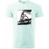 Cyklista čiernobiela cesta - Klasické pánske tričko - L ( Frost )