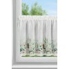 Takoy Vitrážová záclona ESTERA z etamínu zdobená potlačou kvetov a čipkou 150 x 60 cm-HF-468476 | 150 x 60 cm