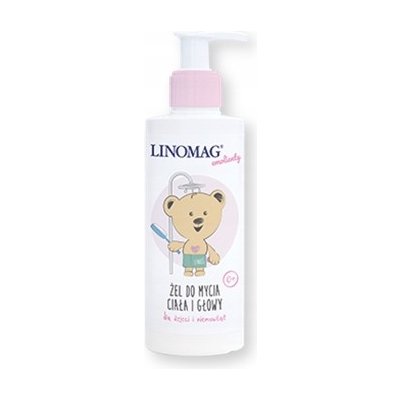 Linomag Emolienty Shampoo & Shower Gel sprchový gél a šampón 2 v 1 pre deti od narodenia 200 ml