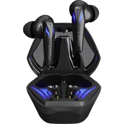 Lamax Heroes Ninja1 Gaming slúchadlá do uší Bluetooth stereo čierna Indikátor nabitia, Headset, Nabíjacie puzdro, regulácia hlasitosti, Mono, odolný proti; LMXHNI1