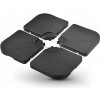 Sada 4 závaží na slnečník, čierne, plastové, 50 x 50 cm