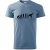 Karate Evolúcia - kop - Klasické pánske tričko vyššej gramáže - XL ( Denim )
