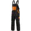 Pánske nohavice na traky CXS LUXY ROBIN, čierno-oranžové, veľ. 58