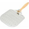 Nerezová lopata na pizzu 35,5 cm (Praktická pizza lopata s perforáciou a skladacou rukoväťou na bezpečnú manipuláciu)