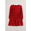 ŠATY GANT VELOUR TIERED DRESS RUBY RED